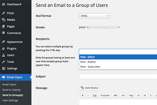 Group sender. Mail group by sender linux.
