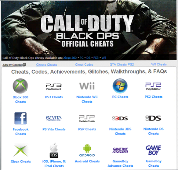 Games with cheats. Games with cheats